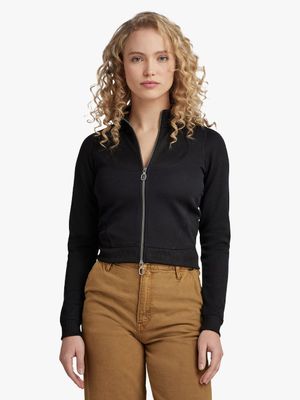 G-Star Women's Black Tech Sweat Slim Fit Track Jacket