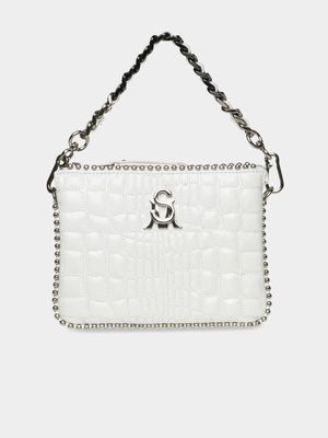 Women's Steve Madden White BRAMIE Crossbody Bag