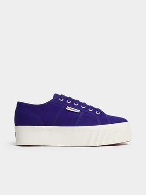 Womens Superga Classic Platform Blue Spectum Sneakers