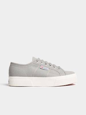 Womens Superga Grey/Avory Platform Shoes