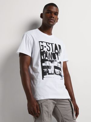 G-Star Men's Underground Graphic White T-shirt