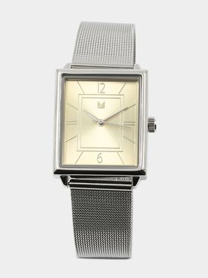 Men's Markham Classic Rectangle Mesh Metal Watch