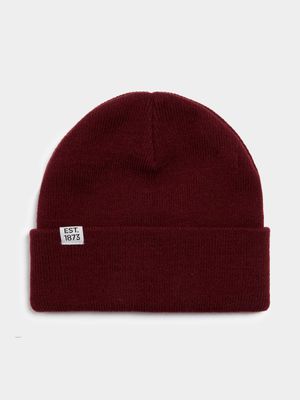 Men's Markham Basic Burgundy Beanie