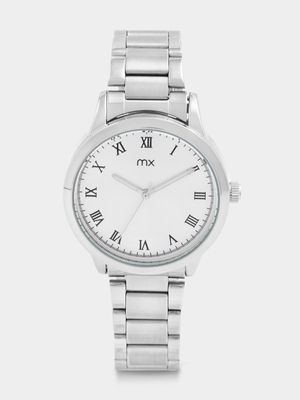 MX Silver Plated Silver Tone Dial Bracelet Watch