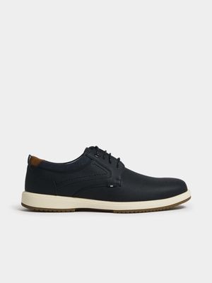 Jet Men's Navy Derby Lace Up Shoes