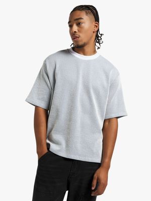 Men's Blue Seersucker Top