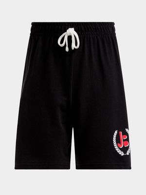 Jet Younger Boys Black Fleece Shorts