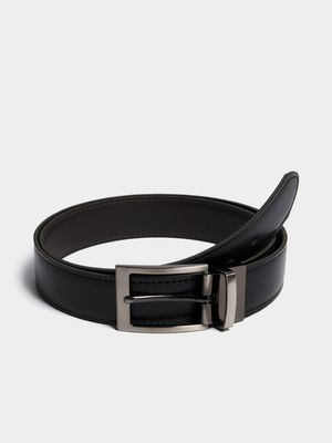 Jet Mens Black Reversible Belt