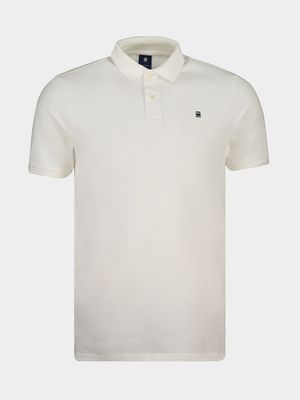 G-Star Men's Dunda Slim White Polo Shirt