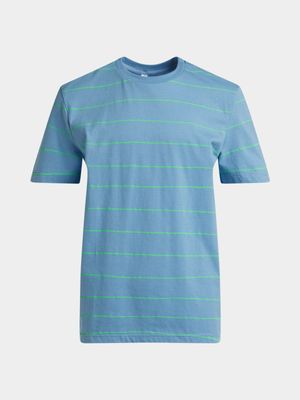 Older Boy's Blue & Green Striped T-Shirt