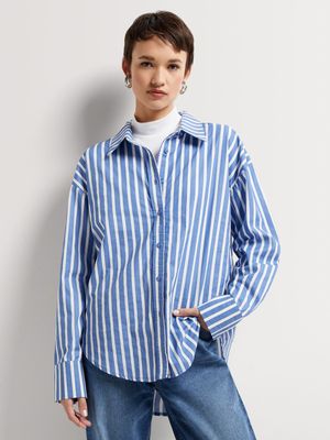 Striped Poplin Shirt