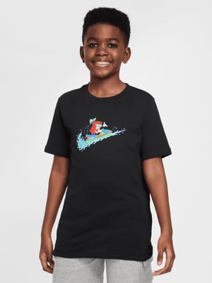 Nike Unisex Kids Sportswear Boxy 1 Black T-Shirt