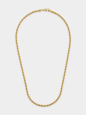 Stainless Steel Gold Plated Rope Chain