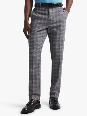 Jet Men's Dark/Light Grey Check Trouser