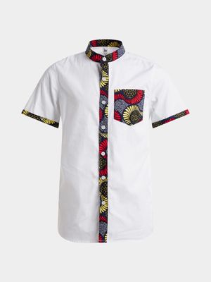 Jet Younger Boys White Heritage Shirt