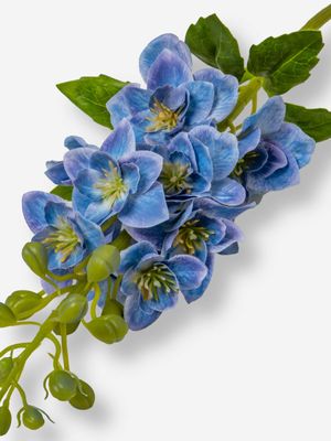 Faux Delphinium Dark Blue 67cm