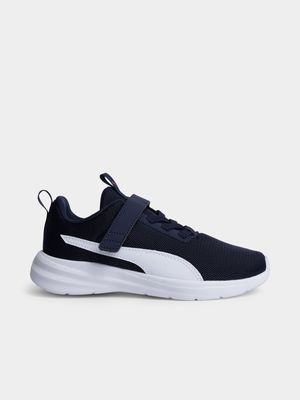 Kids Puma Rickie Runner Navy/White Sneaker