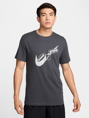 Mens Nike Dri-Fit Grind Never Stops Grey Tee