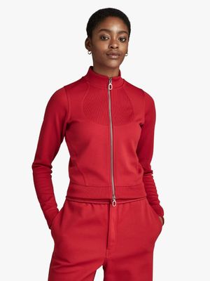 G-Star Women's Tech Sweat Slim Fit Track Jacket Dark Flame