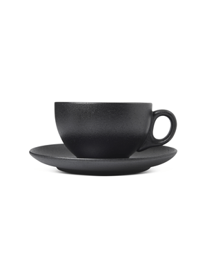 Maxwell Williams Caviar Coupe Cup & Saucer Blk 250ml