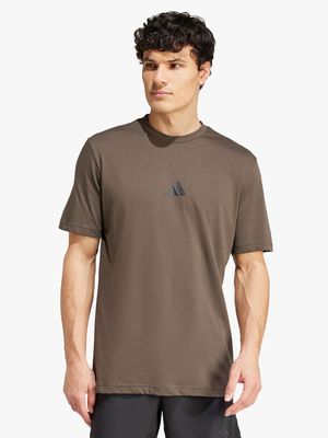 Mens adidas Strength Training Olive Tee