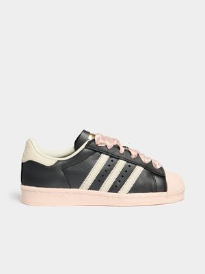 adidas Originals Women's Superstar Black/Pink Sneaker