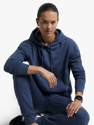 Womens TS Dynamic Fleece Grey Blue Hoodie