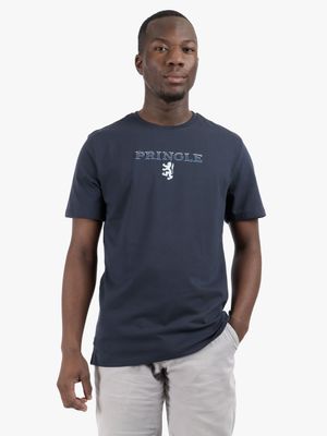 Men's Pringle Navy Ezra Logo Crew T-Shirt