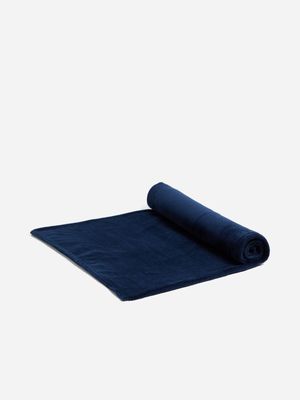 Jet Home Navy Fleece Throw 125x150