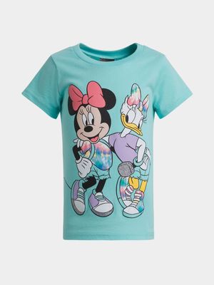 Jet Younger Girls Aqua Minnie & Daisy T-Shirt