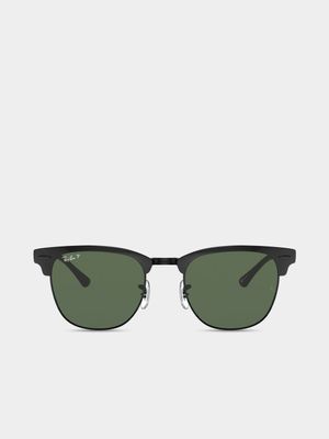 Ray-Ban Black  Clubmaster Metal Sunglasses