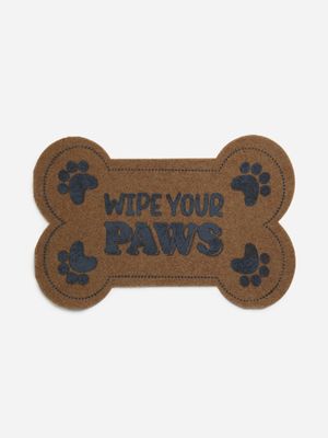 Jet Home Brown Bone Shaped Doormat