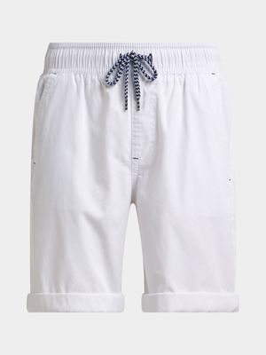 Jet Younger Boys White Woven Shorts