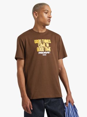 Redbat Men's Brown Graphic T-Shirt