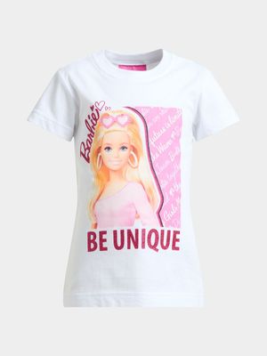 Jet Younger Girls White Barbie Be Unique T-Shirt