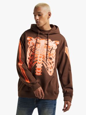 Redbat Men's Brown Hoodie