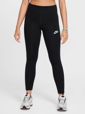 Girls Nike Sportswear Classic High-Waisted Black Leggings