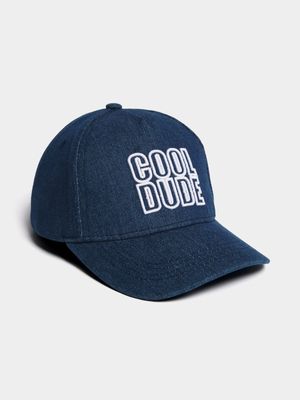 Jet Younger Boys Denim Blue Cool Dude Cap