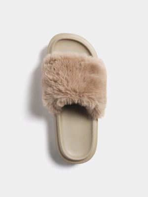 Women's Natural Fur Sandals