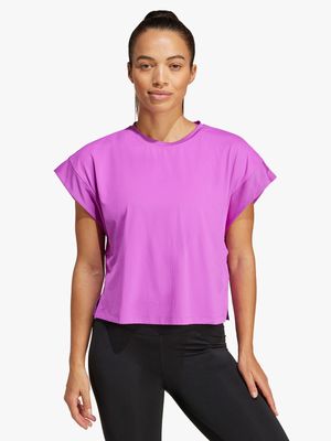 Womens adidas Purple Studio Tee