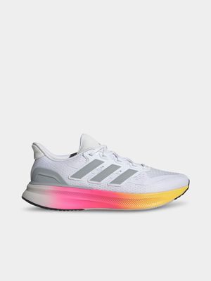 Mens adidas Runfalcon 5 White/Pink/Grey Running Shoes