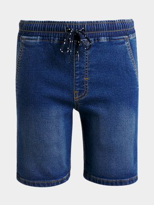 Younger Boy's Mid Wash Pull-On Denim Shorts