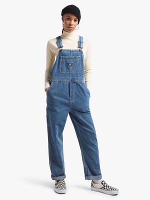 Vans Women's Groundwork Denim Stone Wash Overall