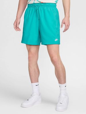 Mens Nike Club Woven Flow Turquoise Shorts