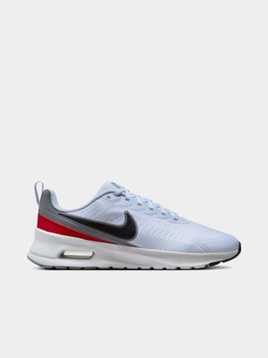 Mens Nike Air Max Nuaxis Grey/White/Red Sneakers