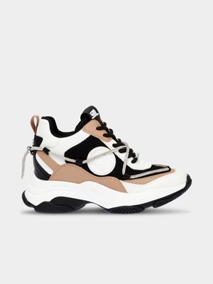 Women's Steve Madden Black & Tan Motocross Athletic Sneakers