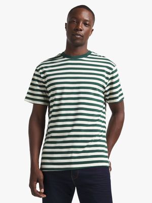 Jet Men's Green/Ecru Stripe T-Shirt