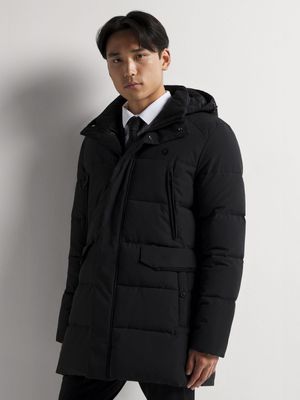 Fabiani Men's Smart Black Parka Jacket