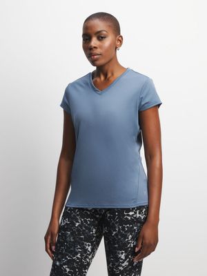 Womens TS Dri-Tech Active Blue Tee