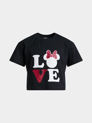 Jet Younger Girls Black Minnie Boxy T-Shirt